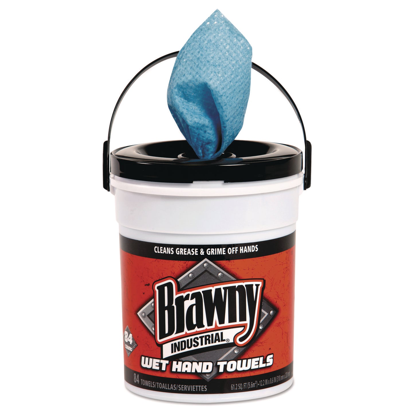 GPC21501 Wet Hand Towels, 1-Ply, 8.6 x 12.2, Fresh Scent, Blue, 84/Pail, 6/Carton