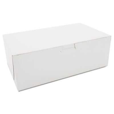 SCH1017 White One-Piece Non-Window Bakery Boxes, 10 x 6 x 3.5, White, Paper, 250/Bundle