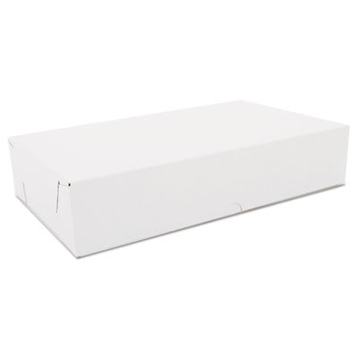 SCH1701 Two-Piece Sausage and Meat-Patty Boxes, 12 x 7 x 2.5, White, Paper, 100/Carton