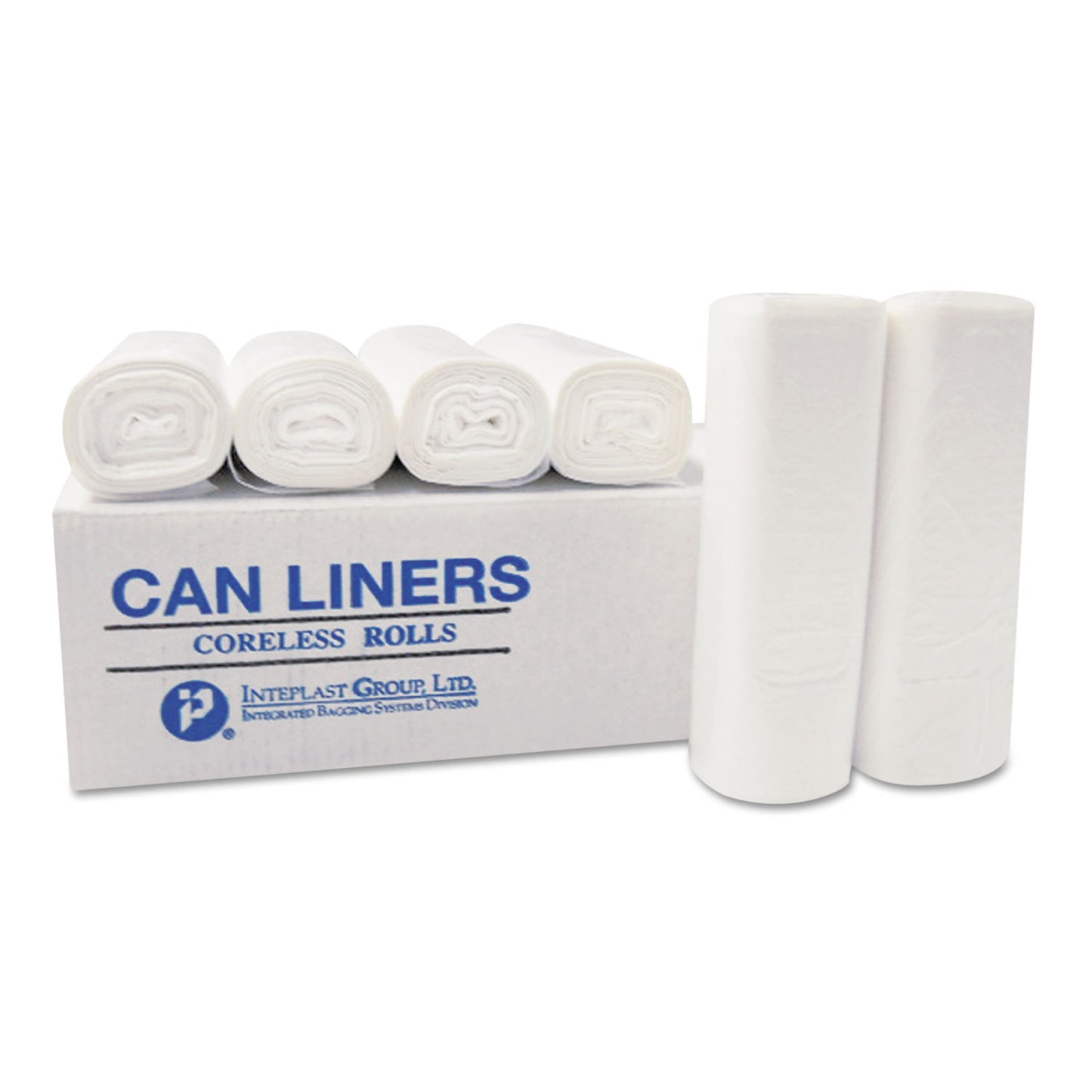 IBSEC202206N High-Density Commercial Can Liners, 7 gal, 6 mic, 20" x 22", Clear, Perforated Roll, 50 Bags/Roll, 40 Rolls/Carton