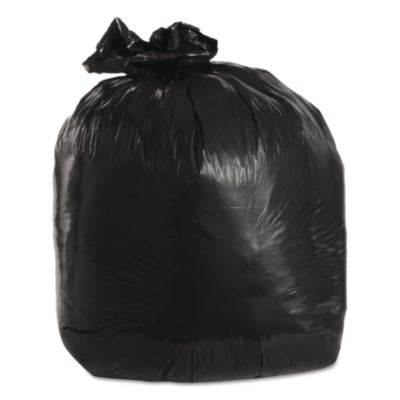 TRNML3036H Low-Density Can Liners, 20 gal, 1.25 mil, 30" x 36", Black, Flat Pack, 100/Carton