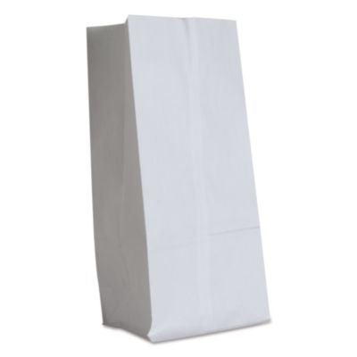 BAGGW16500 Grocery Paper Bags, 16# Size, 40# Basis Weight, 7.75" x 4.75" x 16", White, 500/Bundle