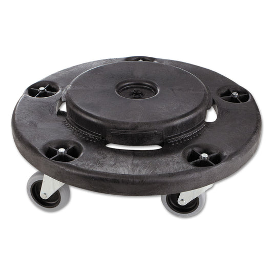 RCP264000BK Brute Round Twist On/Off Dolly, 250 lb Capacity, 18
