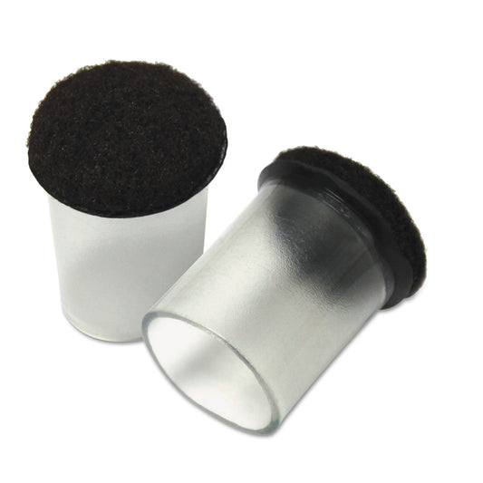 MAS88451 Like New Solutions, Floor Savers, Round, 1.25" Diameter, Clear/Gray, 8/Pack