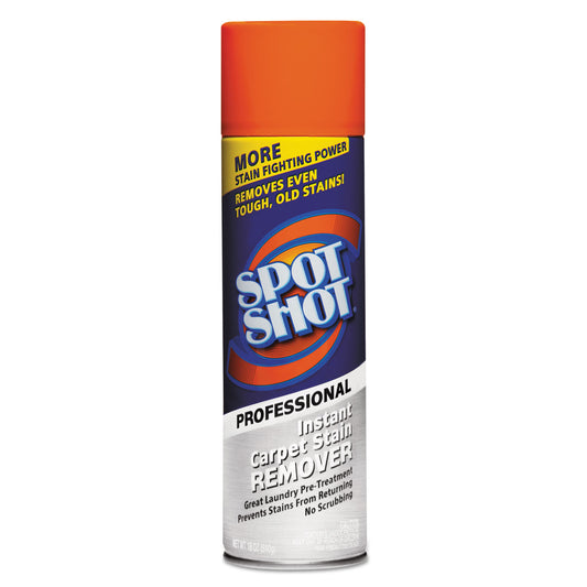 WDF009934 Spot Shot Professional Instant Carpet Stain Remover, 18 Oz Aerosol Spray, 12/carton