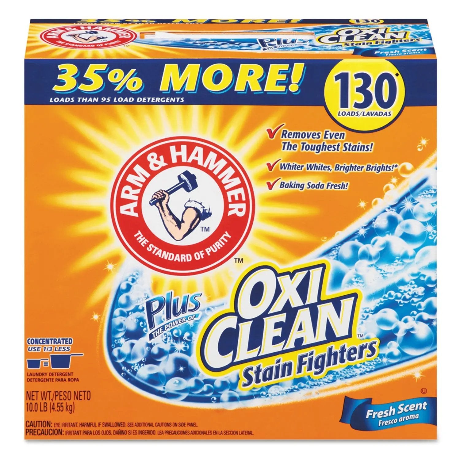 CDC3320000108 Power Of Oxiclean Powder Detergent, Fresh, 9.92 Lb Box, 3/carton Arm & Hammer