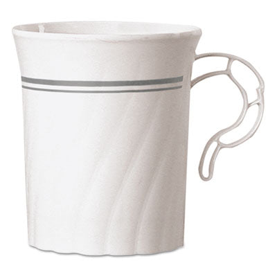 WNACWM8192WSLVR Classicware Plastic Coffee Mugs, 8 Oz, Silver, 8/pack, 24 Packs/carton