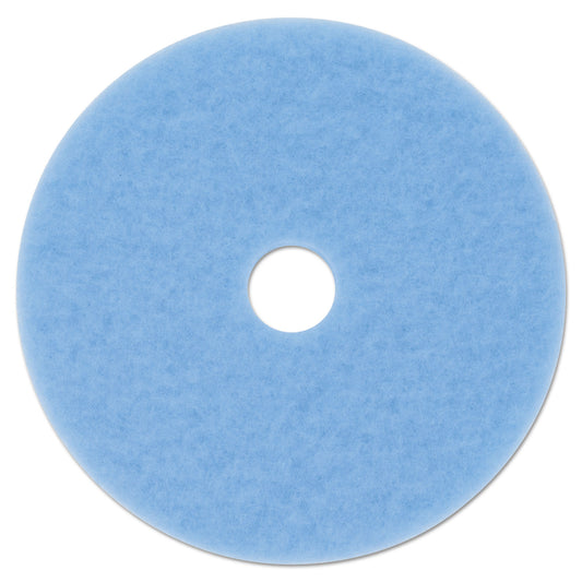 MMM59825 Hi-Performance Burnish Pad 3050, 20" Diameter, Sky Blue, 5/carton