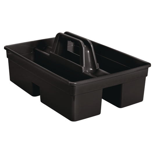 RCP1880994 Executive Carry Caddy, Two Compartments, Plastic, 10.75 x 6.5, Black