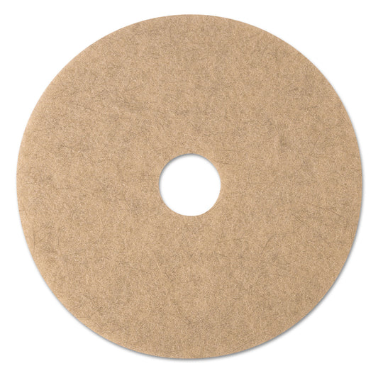 MMM19008 Ultra High-Speed Natural Blend Floor Burnishing Pads 3500, 20" Diameter, Tan, 5/carton