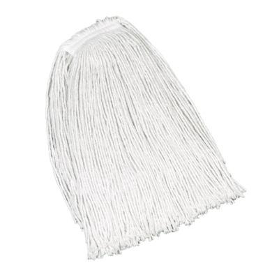 RCPV119 Non-Launderable Economy Cotton Mop Heads, Cut-End, Cotton, White, 32 oz, 1"  White Headband, 12/Carton