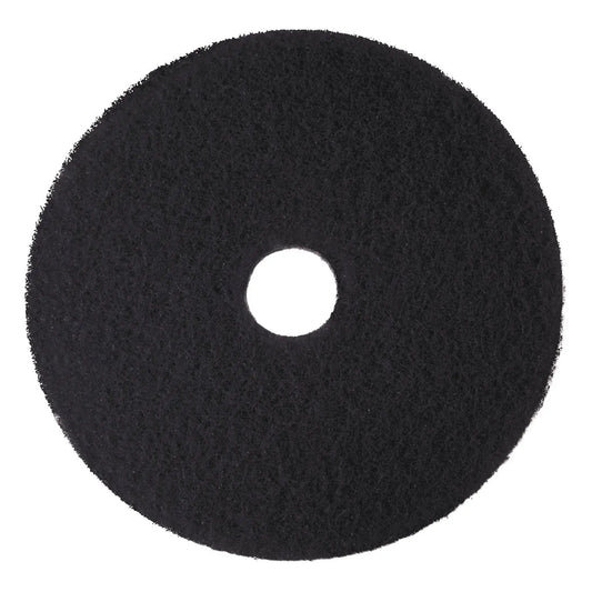 Low-Speed High Productivity Floor Pads 7300, 18In. Diameter, Black, 5/carton MMM