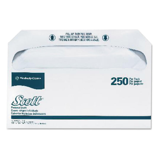 KCC39000 Personal Seats Toilet Seat Covers, 14.5 X 17, White, 250/pack, 20 Packs/carton Scott