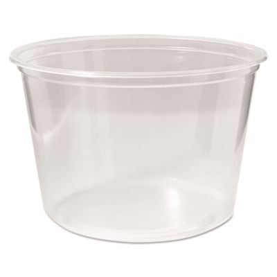 FABPK16SC Microwavable Deli Containers, 16 oz, 4.6" Diameter x 3" h, Clear, Plastic, 500/Carton