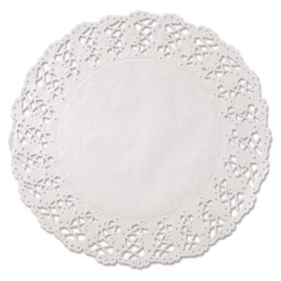 HFM500260 Kenmore Lace Doilies, Round, 16.5", White, 500/carton