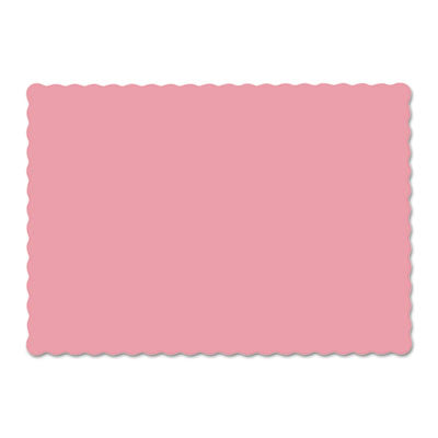 HFM310525 Placemats, Smooth Surface, Scalloped Edges, 13.5" x 9.5", Dusty Rose, 1,000/Carton