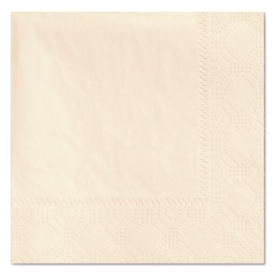HFM180317 Embossed Beverage Napkins, 2-Ply, 9.5 x 9.5, Ecru, 1,000/Carton HOFFMASTER