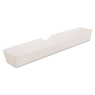SCH0711 Footlong Hot Dog Tray, 10.25 x 1.5 x 1.25, White, Paper, 500/Carton