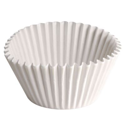 HFM610070 Fluted Bake Cups, 2.25" Diameter x 1.88" h, White, Paper, 500/Pack, 20 Packs/Carton