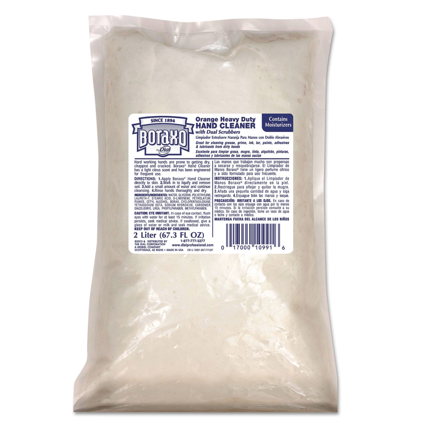 DIA10991 Orange Heavy Duty Hand Cleaner Refill, Citrus Scent, 2 L