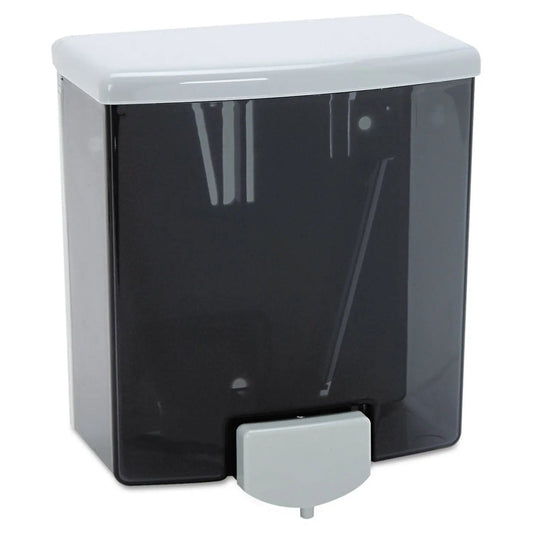 BOB40 Surface-Mounted Liquid Soap Dispenser, 40 oz, 5.81 x 3.31 x 6.88, Black/Gray Bobrick