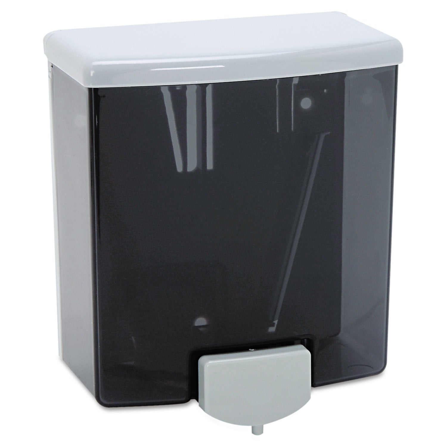 BOB40 Surface-Mounted Liquid Soap Dispenser, 40 oz, 5.81 x 3.31 x 6.88, Black/Gray Bobrick