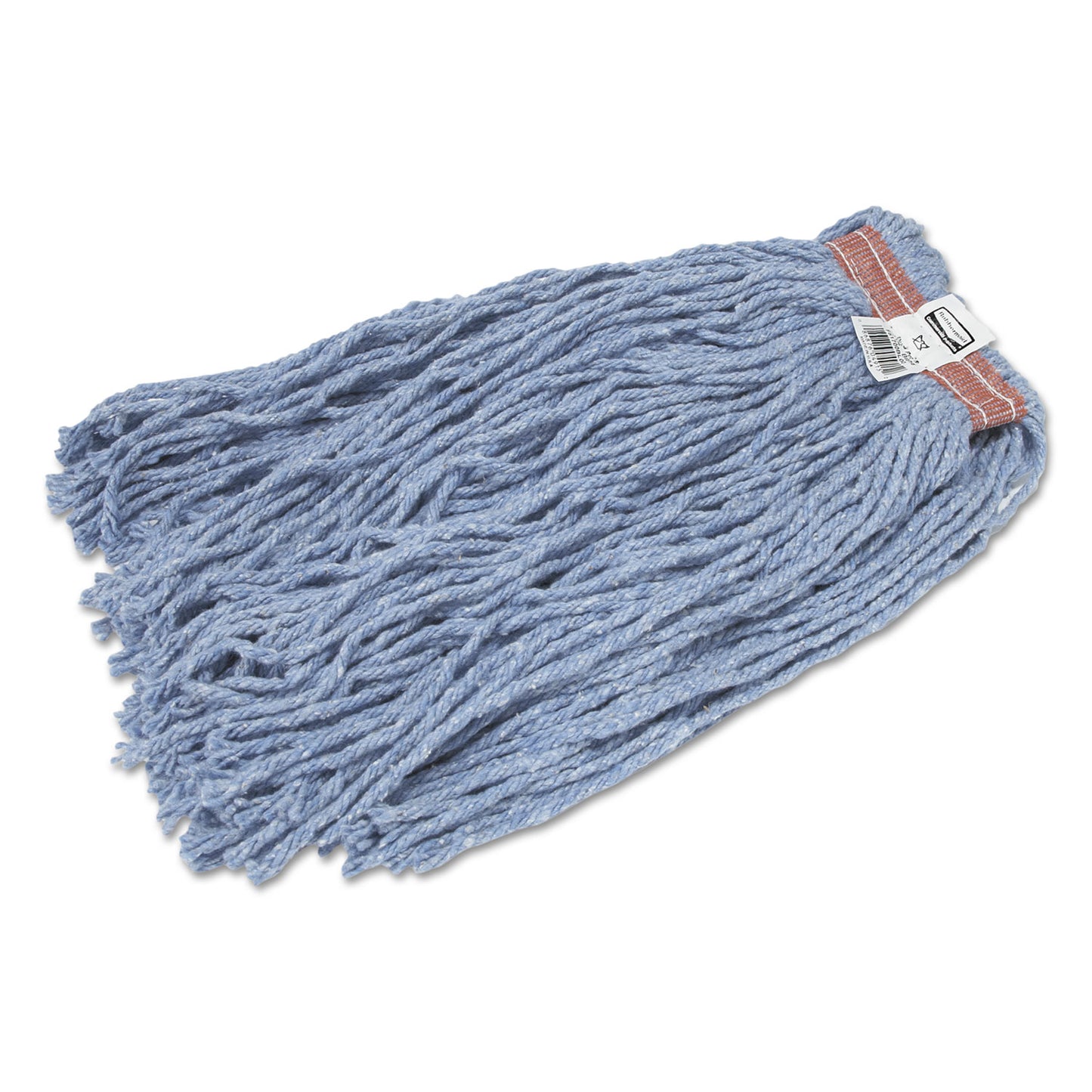 RCPF51712BLU Non-Launderable Cut-End Blend Mop Head, Cotton/Synthetic, Blue, 20 oz, 1" Headband, 12/Carton