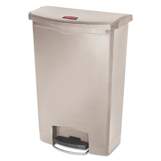 RCP1883552 Streamline Resin Step-On Container, Front Step Style, 24 gal, Polyethylene, Beige