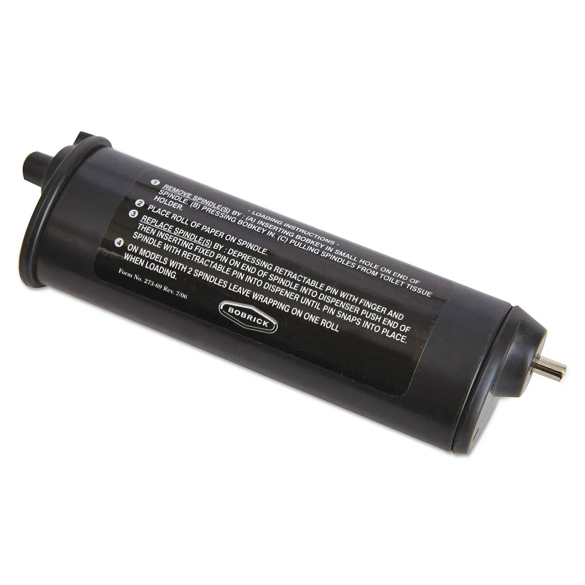 BOB273103 Theft Resistant Spindle for ClassicSeries Toilet Tissue Dispensers, Black Bobrick