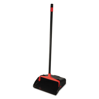 NCP96208EA MaxiPlus Lobby Dustpan, 13.5"w x 36"h, 33" Handle, Plastic, Black/Red DIVERSEY