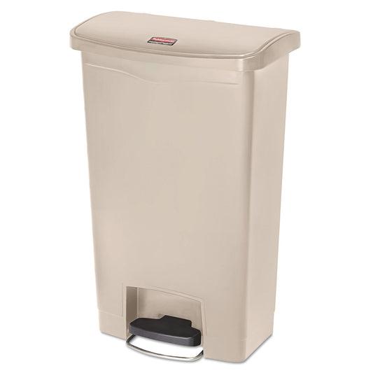 RCP1883458 Streamline Resin Step-On Container, Front Step Style, 13 gal, Polyethylene, Beige RUBBERMAID COMMERCIAL PROD.