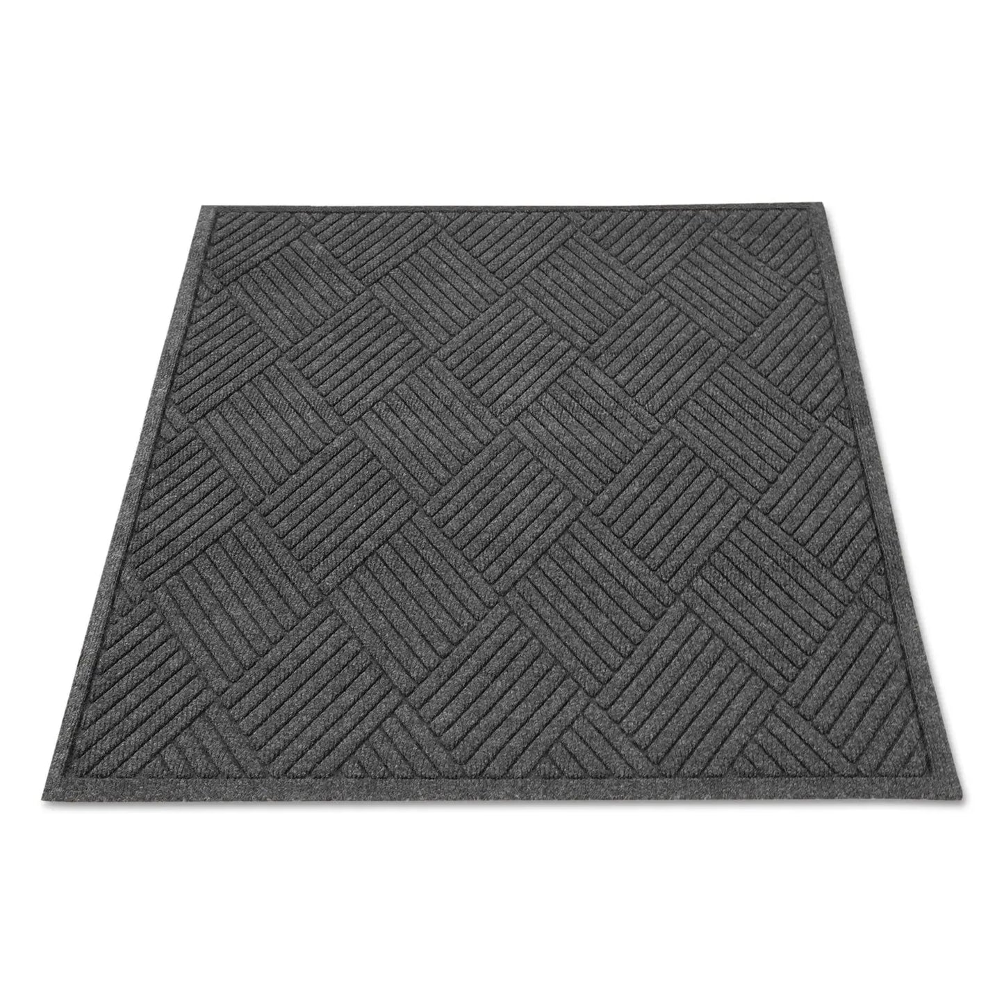 EcoGuard Diamond Floor Mats, Rectangular, Charcoal Gray Carpeted Surface, 36