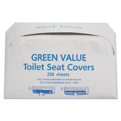 TEHGVTSC5000 Half-Fold Toilet Seat Covers, 14.75 X 16.5, White, 5,000/carton GEN