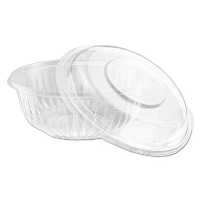 DCCPET32BCD PresentaBowls Bowl/Lid Combo-Paks, 32 oz, 7.25" Diameter x 2.88" h, Clear, Plastic, 63/Pack, 2 Pack/Carton