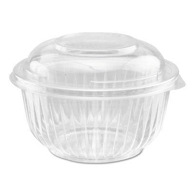 DCCPET16BCD PresentaBowls Bowl/Lid Combo-Paks, 16 oz, 5.38" Diameter x 2.6" h, Clear, Plastic, 63/Pack, 4 Pack/Carton