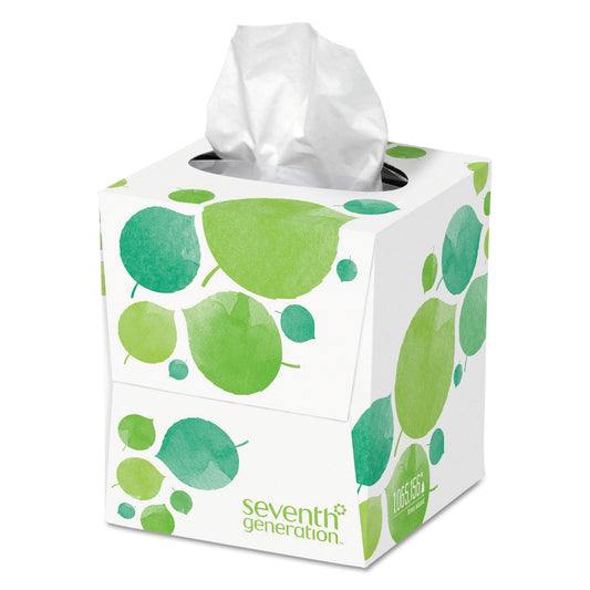 SEV13719EA 100% Recycled Facial Tissue, 2-Ply, White, 85 Sheets/box
