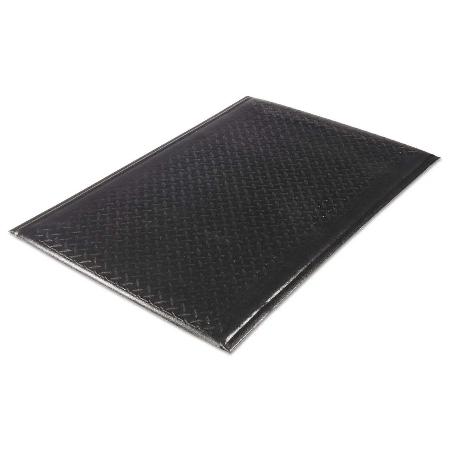 MLL24030501DIAM Soft Step Supreme Anti-Fatigue Floor Mat, Rectangular, Black Cross-Hatch Embossed Surface, 36