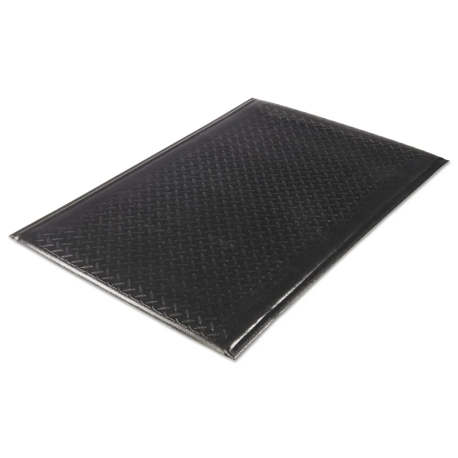MLL24030501DIAM Soft Step Supreme Anti-Fatigue Floor Mat, Rectangular, Black Cross-Hatch Embossed Surface, 36