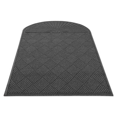 MLLEGDSF040804 EcoGuard Diamond Floor Mats, Rectangular with Single Fan, Charcoal Gray Carpeted Surface, 96" x 48" MILLENNIUM MAT COMPANY