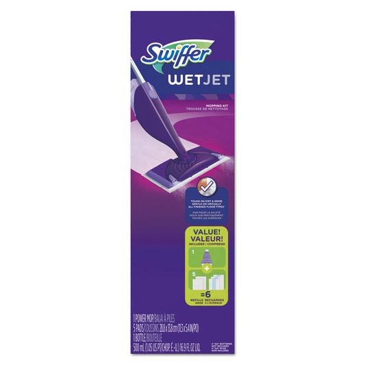 PGC92811CT Wetjet Mop, 11 X 5 White Cloth Head, 46" Purple/silver Aluminum/plastic Handle, 2/carton