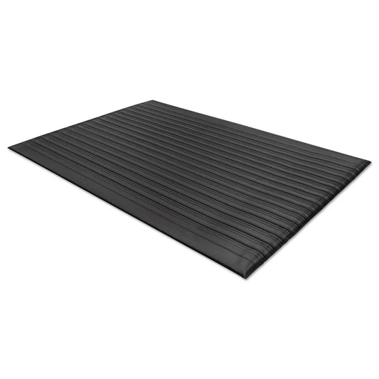 MLL24020302 Air Step Anti-Fatigue Mat, Rectangular, Black Ribbed Surface, 24