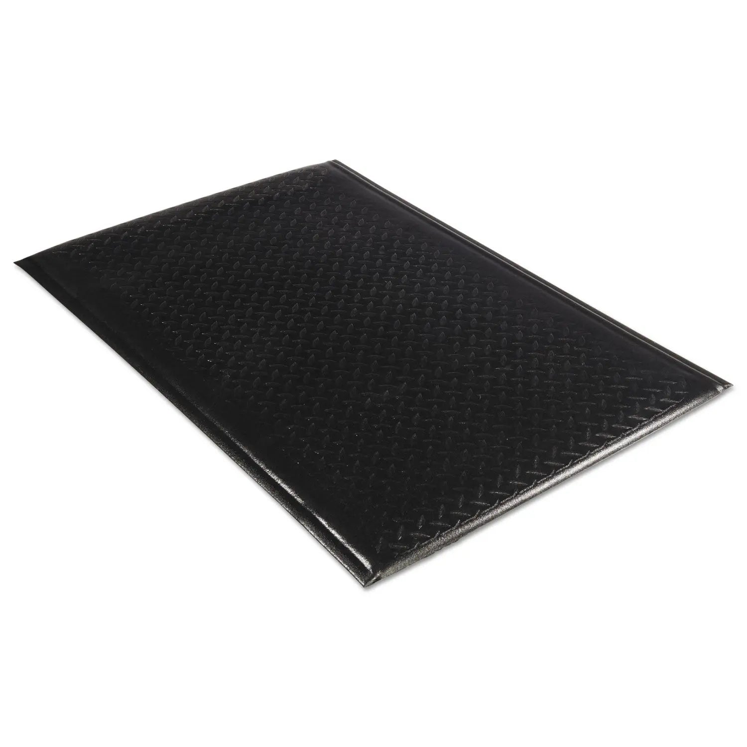 MLL24020301DIAM Soft Step Supreme Anti-Fatigue Floor Mat, Rectangular, Black Cross-Hatch Embossed Surface, 24