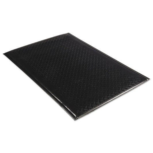 MLL24020301DIAM Soft Step Supreme Anti-Fatigue Floor Mat, Rectangular, Black Cross-Hatch Embossed Surface, 24