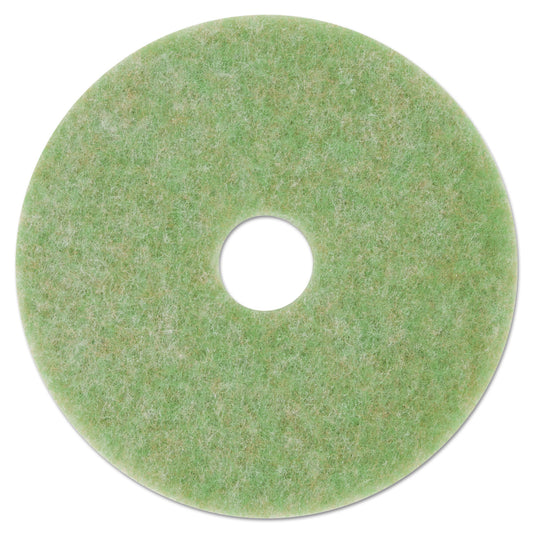 MMM18045 Low-Speed Topline Autoscrubber Floor Pads 5000, 13" Diameter, Green/amber, 5/carton
