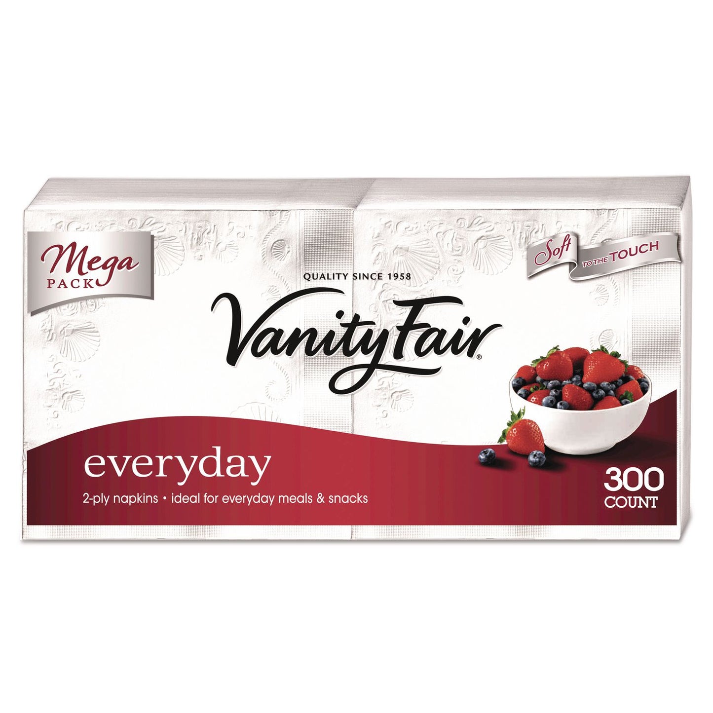 GPC3550314 Everyday Dinner Napkins, 2-Ply,12.75 x 13, White, 300/Pack