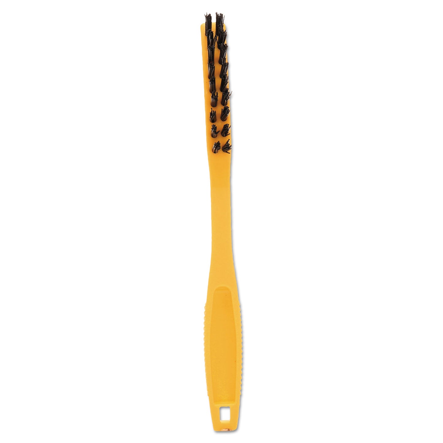 RCP9B56BLA Synthetic-Fill Tile and Grout Brush, Black Plastic Bristles, 2.5" Brush, 8.5" Yellow Plastic Handle