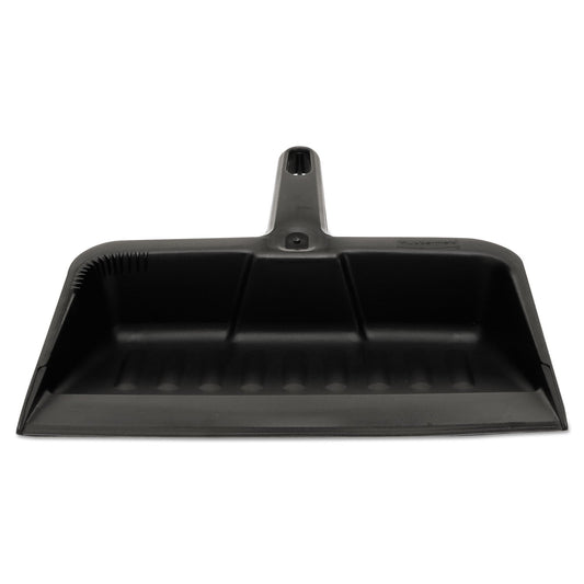 RCP2005CHA Heavy-Duty Dustpan, 8.25 X 12.25 , Polypropylene, Charcoal RUBBERMAID COMMERCIAL PROD.