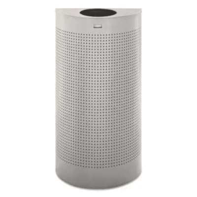 RCPSH12EPLSM Designer Line Silhouettes Waste Receptacle, 12 gal, Steel, Silver Metallic RUBBERMAID COMMERCIAL PROD.