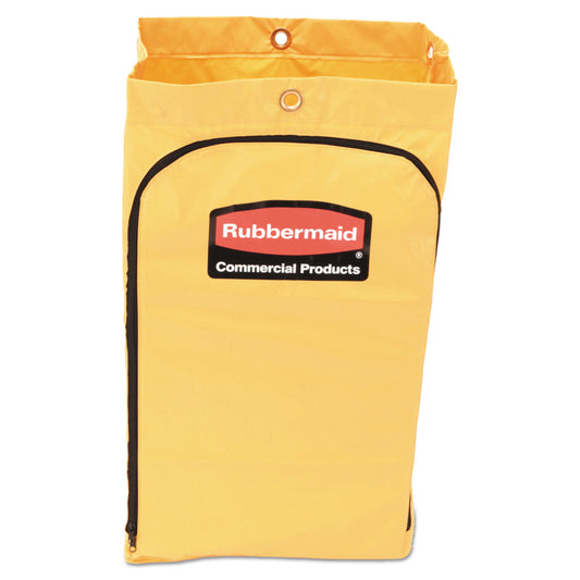 RCP1966719 Zippered Vinyl Cleaning Cart Bag for Rubbermaid Commercial 6173-88, 24 gal, 17.25" x 10.5" x 30.5", Yellow