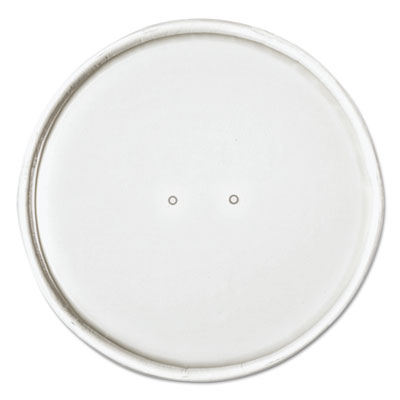 SCCCH16A Paper Lids for Food Containers, For 16 oz Containers, Vented, 3.9" Diameter x 0.9" h, White, 25/Bag, 20 Bags/Carton